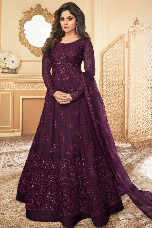 HP FAB Purple Comfy Fashionable Women Gown Price in India Buy HP FAB Purple Comfy Fashionable Women Gown online at undefined